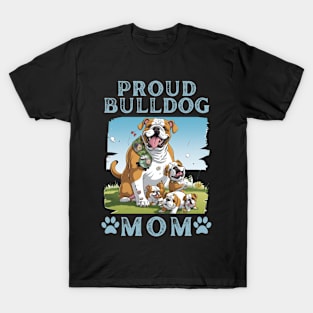 Proud Bulldog Mom T-Shirt